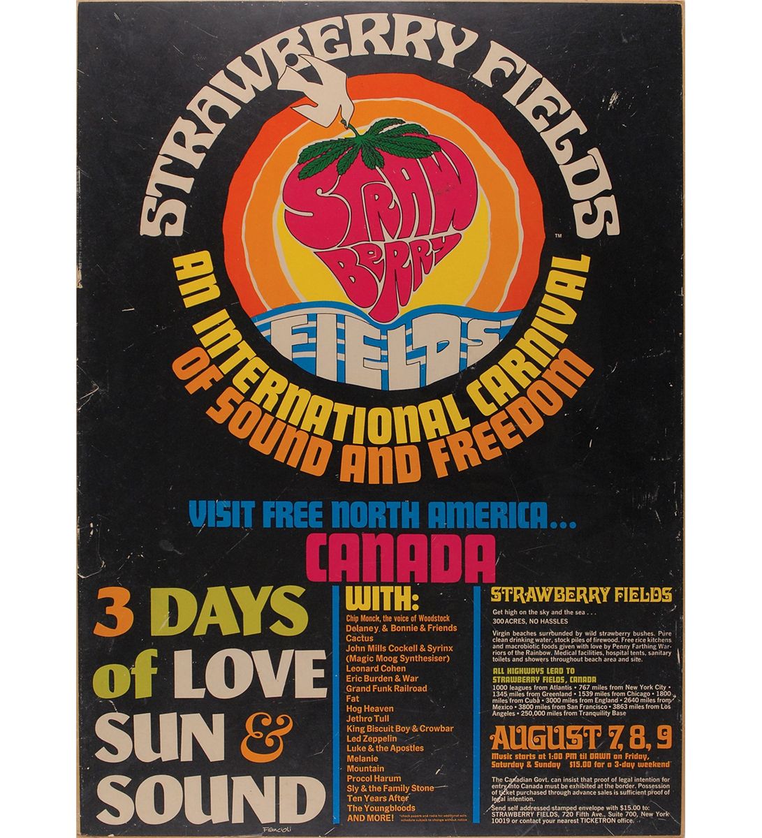 Strawberry Fields Festival, Ontario, Canada 1970