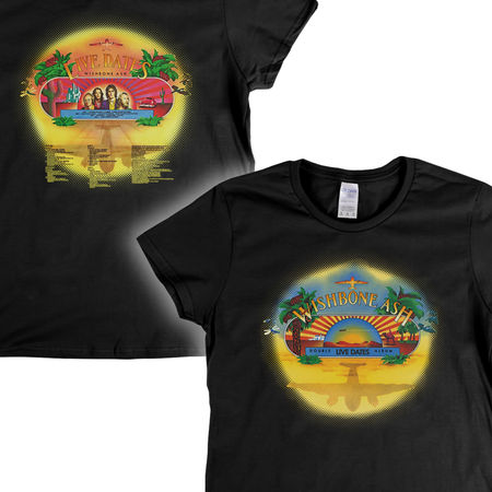 Wishbone Ash Live Dates Front And Back Womens T-Shirt