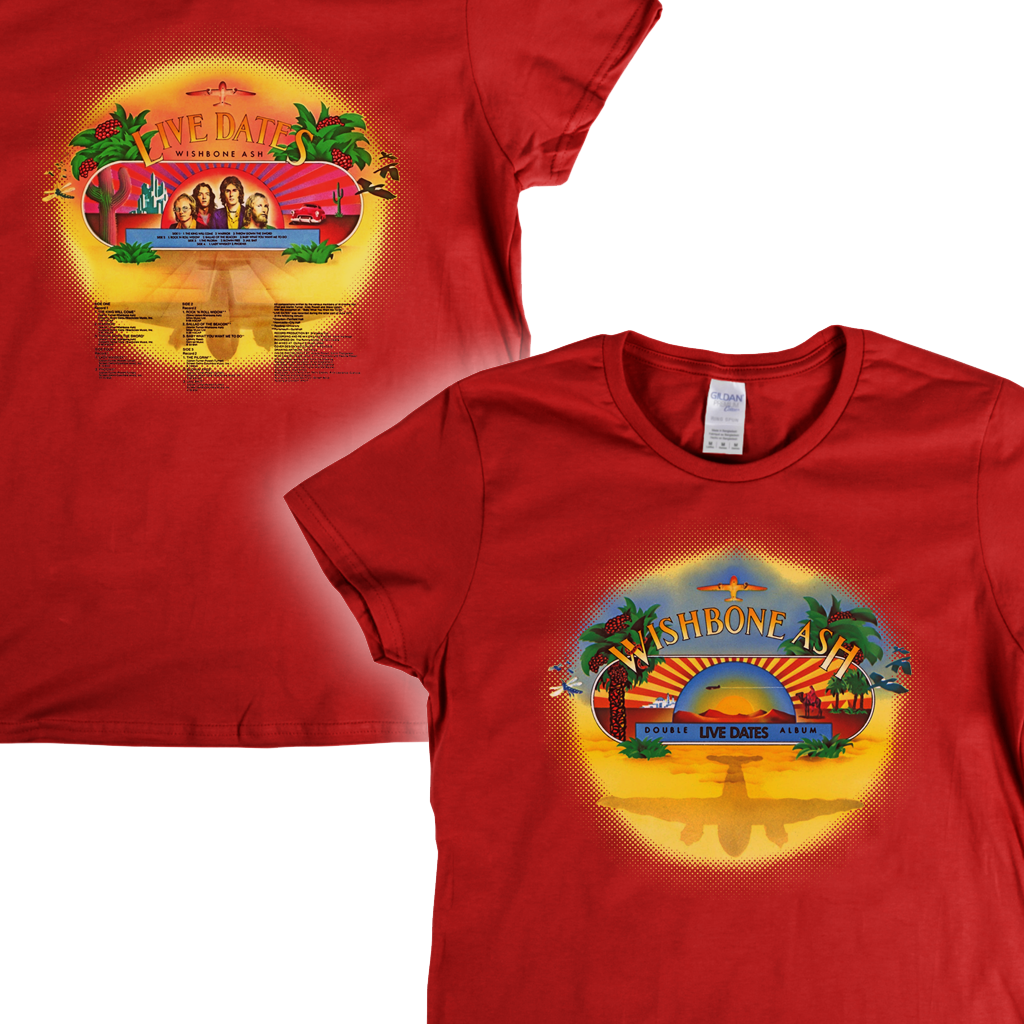 Wishbone Ash Live Dates Front And Back Womens T-Shirt