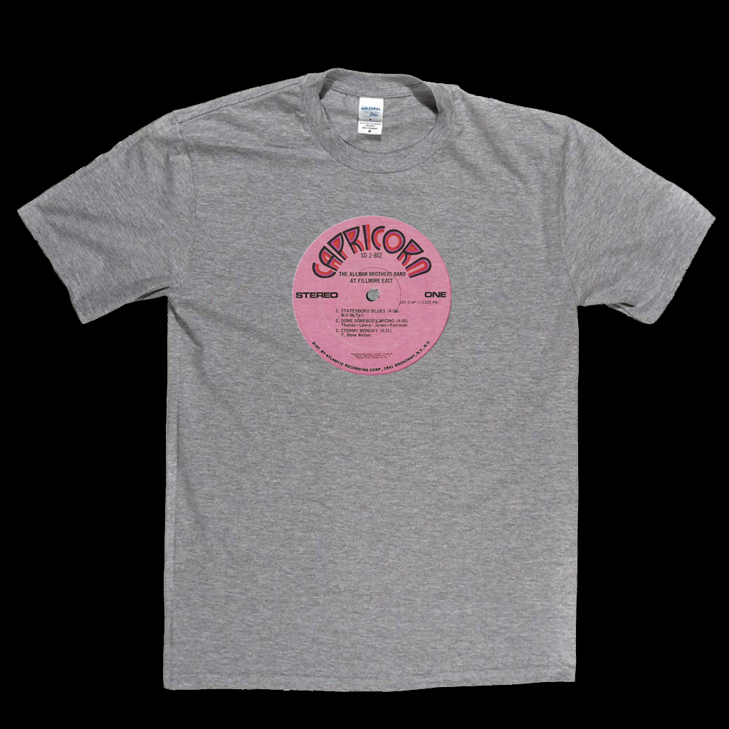 Allman Brothers Band At Fillmore East Label T-Shirt