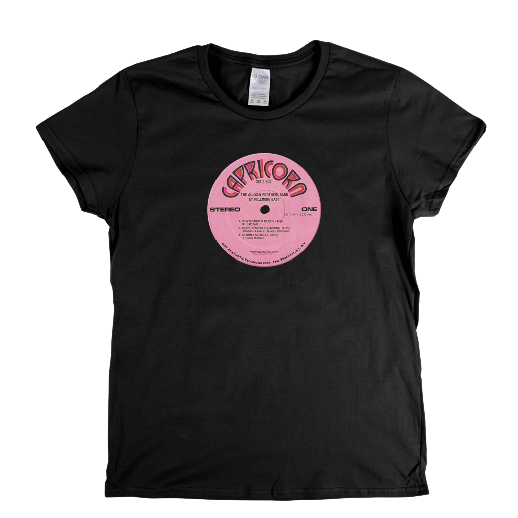 Allman Brothers Band At Fillmore East Womens T-Shirt