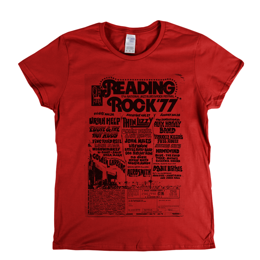 Reading Rock 77 Poster Womens T-Shirt