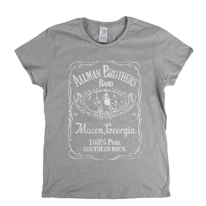 Allmans Brothers Band Liquor Label Womens T-Shirt