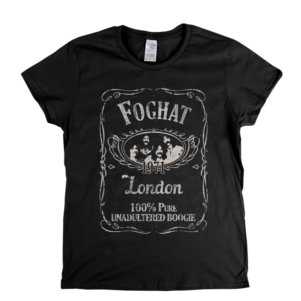 Foghat Liquor Label Womens T-Shirt