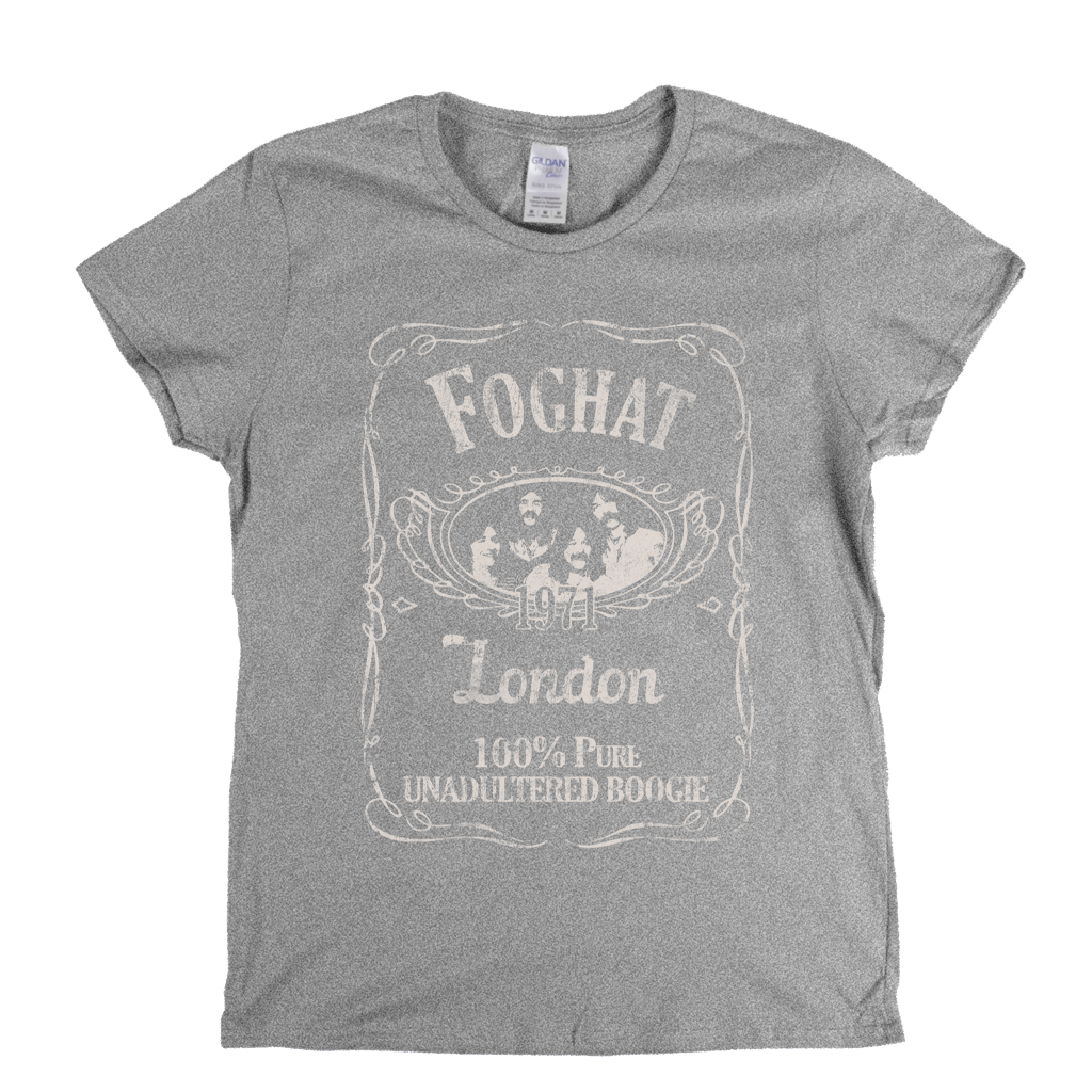 Foghat Liquor Label Womens T-Shirt