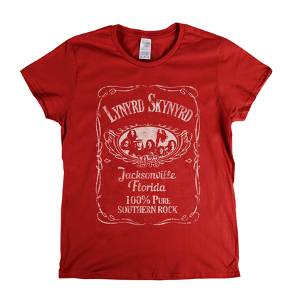 Lynyrd Skynyrd Liquor Label Womens T-Shirt