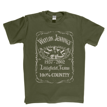 Waylon Jennings Liquor Label T-Shirt