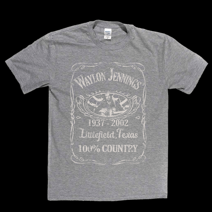 Waylon Jennings Liquor Label T-Shirt