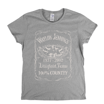 Waylon Jennings Liquor Label Womens T-Shirt