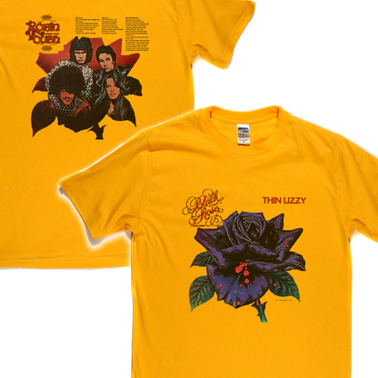 Thin Lizzy Black Rose Front And Back T-Shirt