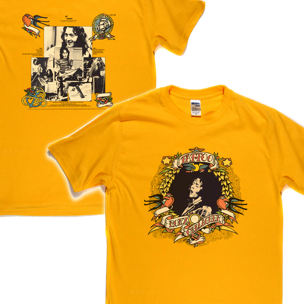 Rory Gallagher Tattoo Back Front and Back T-Shirt