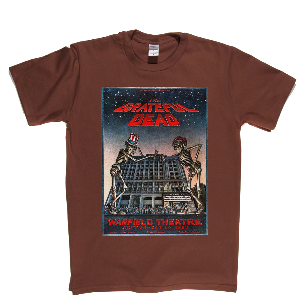 The Grateful Dead Warfield Theatre Poster 1980 T-Shirt