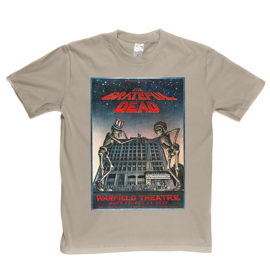 The Grateful Dead Warfield Theatre Poster 1980 T-Shirt