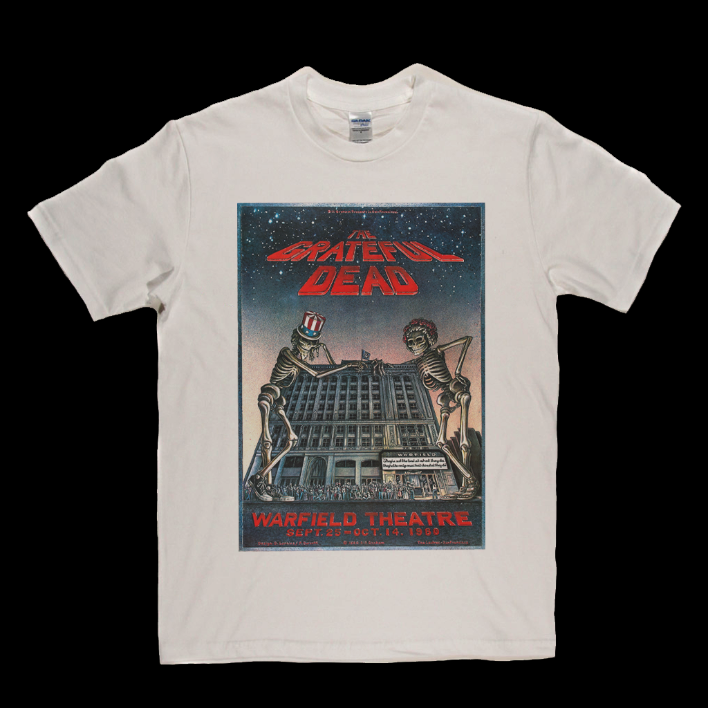 The Grateful Dead Warfield Theatre Poster 1980 T-Shirt