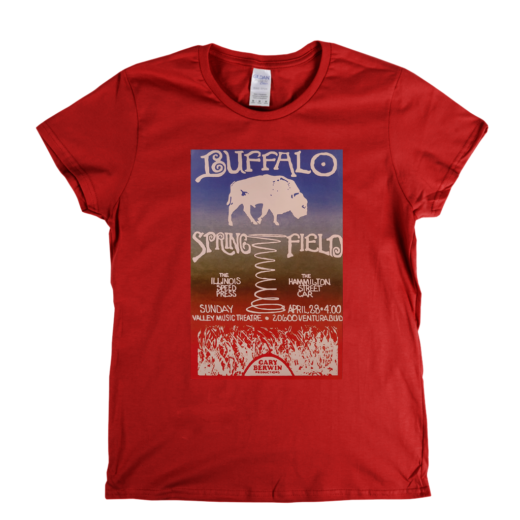 Buffalo Springfield Gig Poster Womens T-Shirt