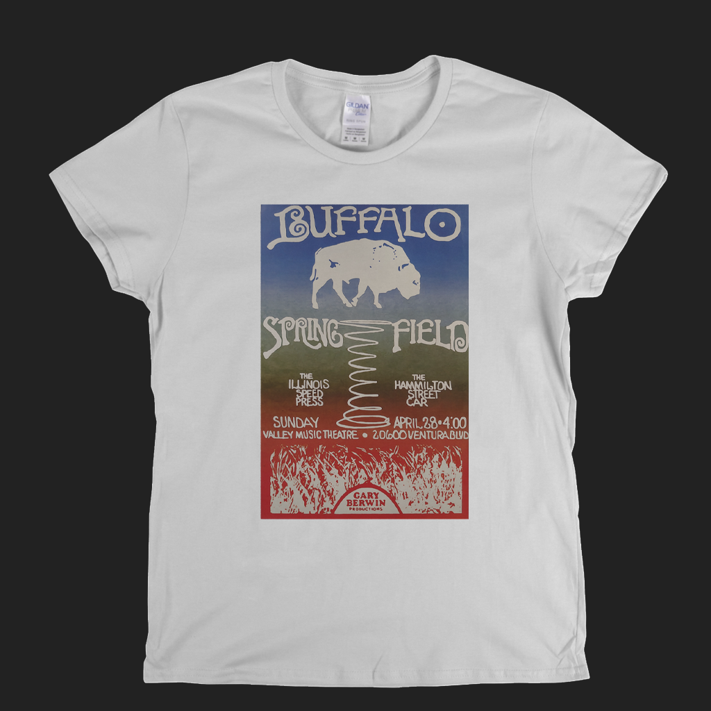 Buffalo Springfield Gig Poster Womens T-Shirt