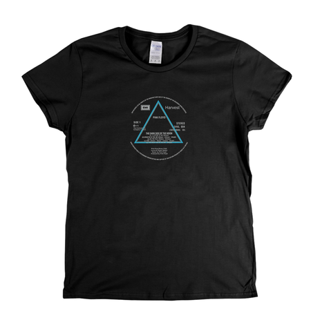 Pink Floyd Dark Side Of The Moon Label Womens T-Shirt