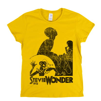 Stevie Wonder 1972 Poster Womens T-Shirt