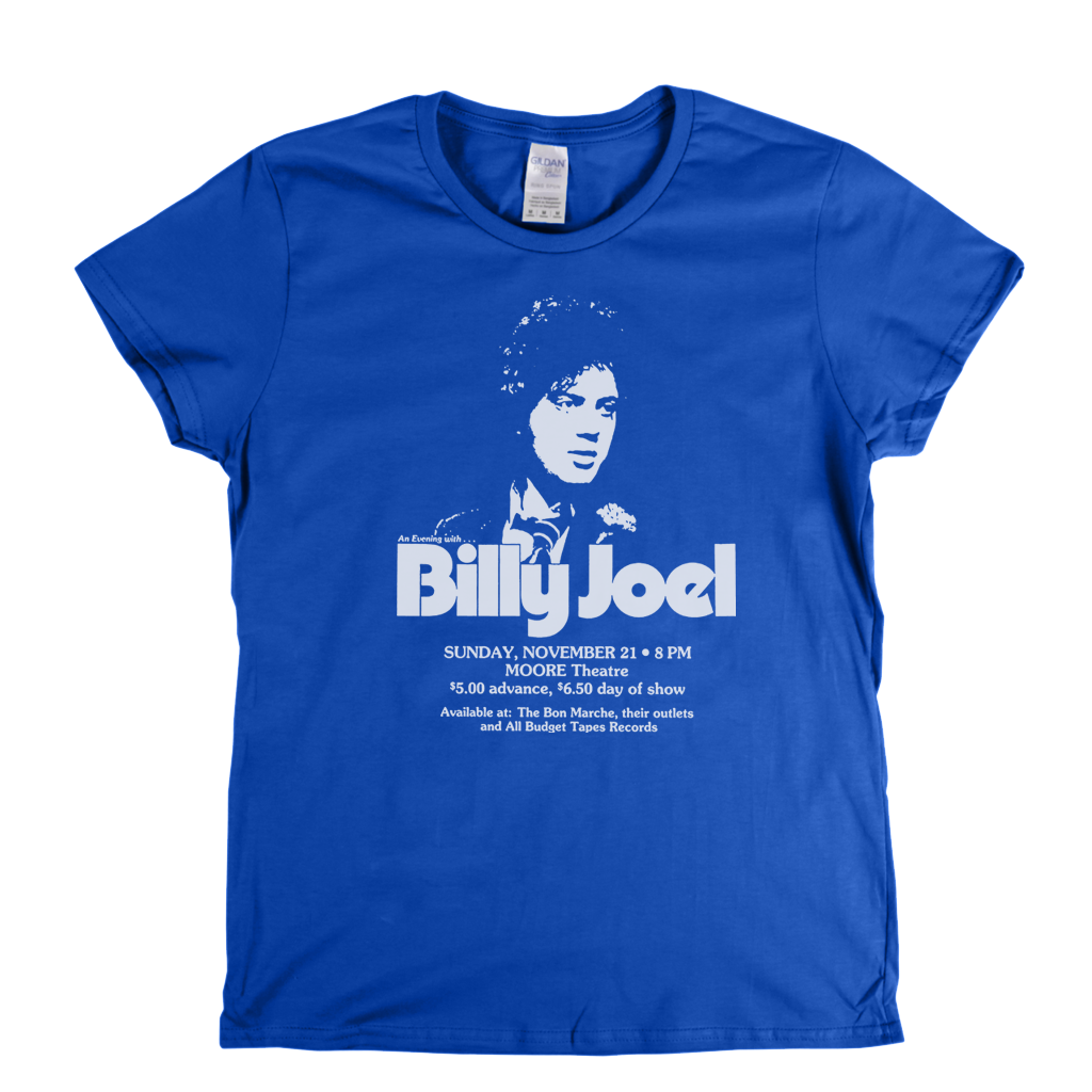 Billy Joel Gig Poster Womens T-Shirt