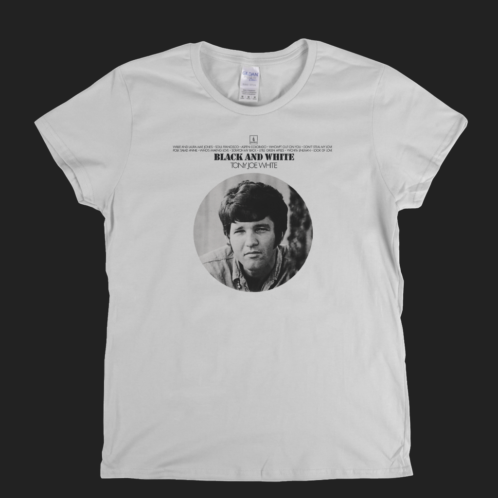 Tony Joe White Black And White Womens T-Shirt