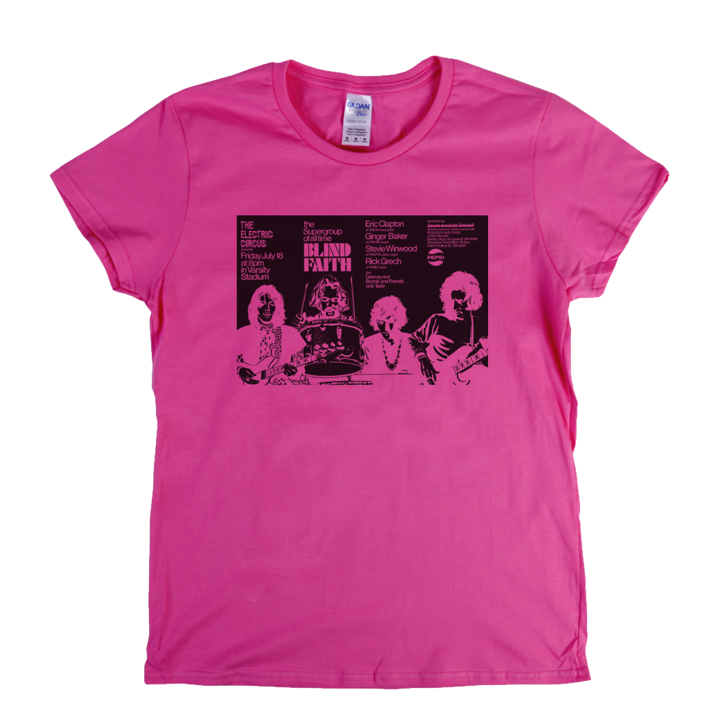 Blind Faith Gig Poster Womens T-Shirt