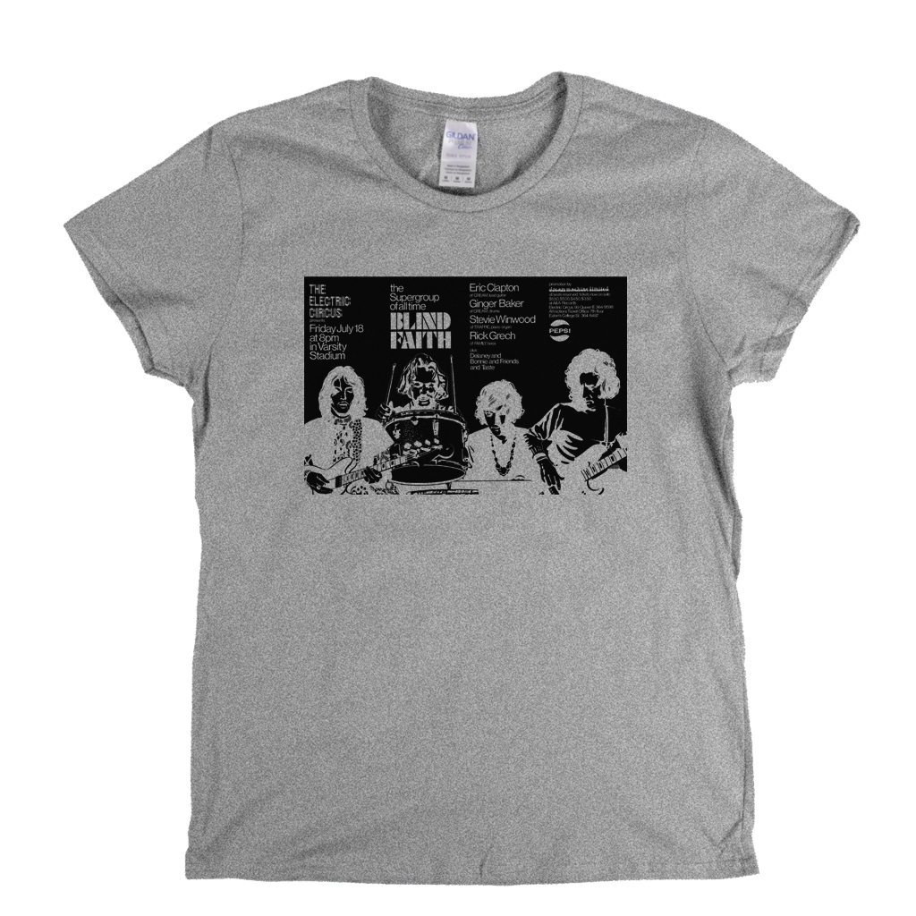 Blind Faith Gig Poster Womens T-Shirt