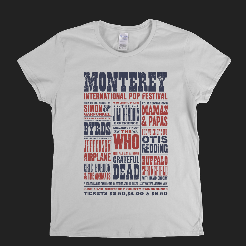 Monterey International Pop Festival Poster Womens T-Shirt