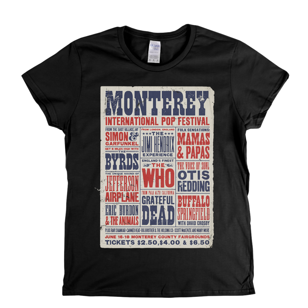 Monterey International Pop Festival Poster Womens T-Shirt