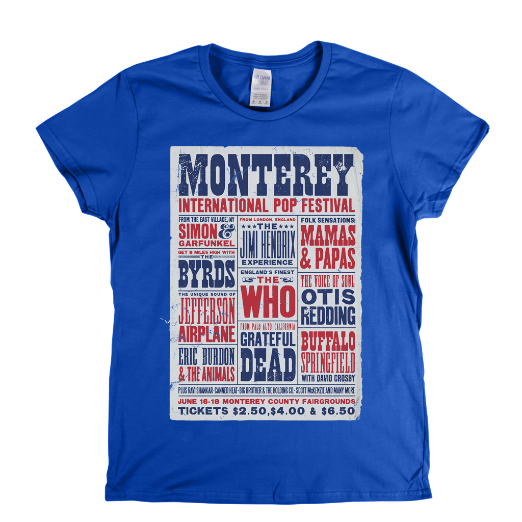 Monterey International Pop Festival Poster Womens T-Shirt