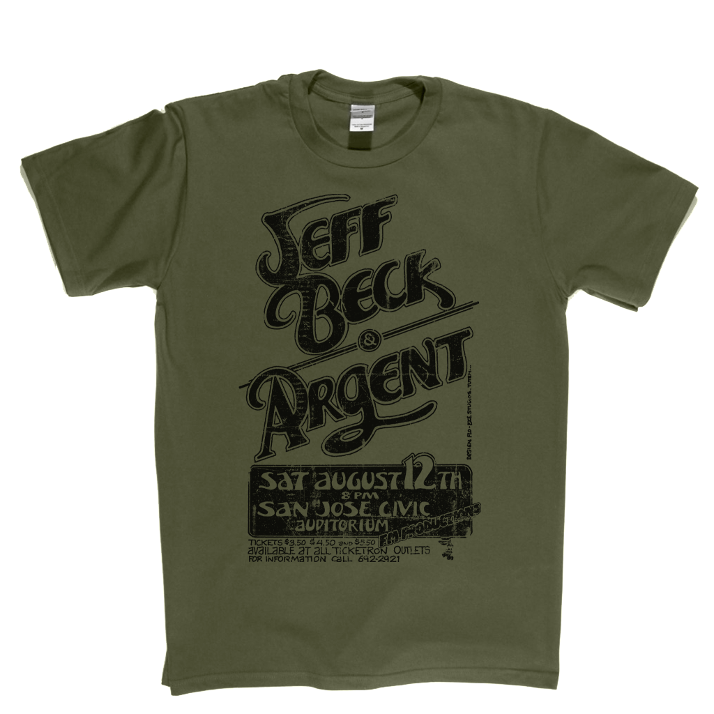 Jeff Beck Argent Gig Poster T-Shirt