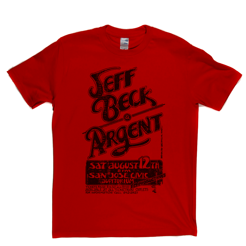 Jeff Beck Argent Gig Poster T-Shirt