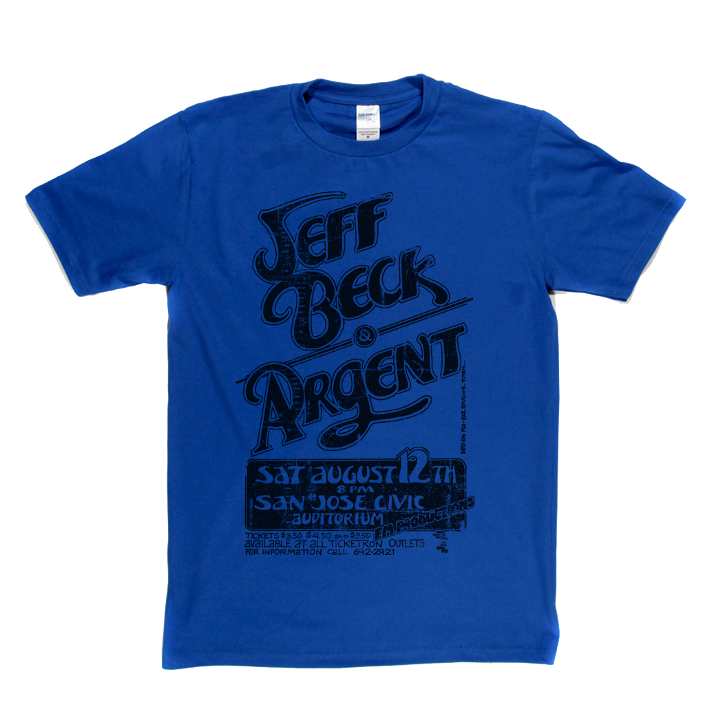 Jeff Beck Argent Gig Poster T-Shirt