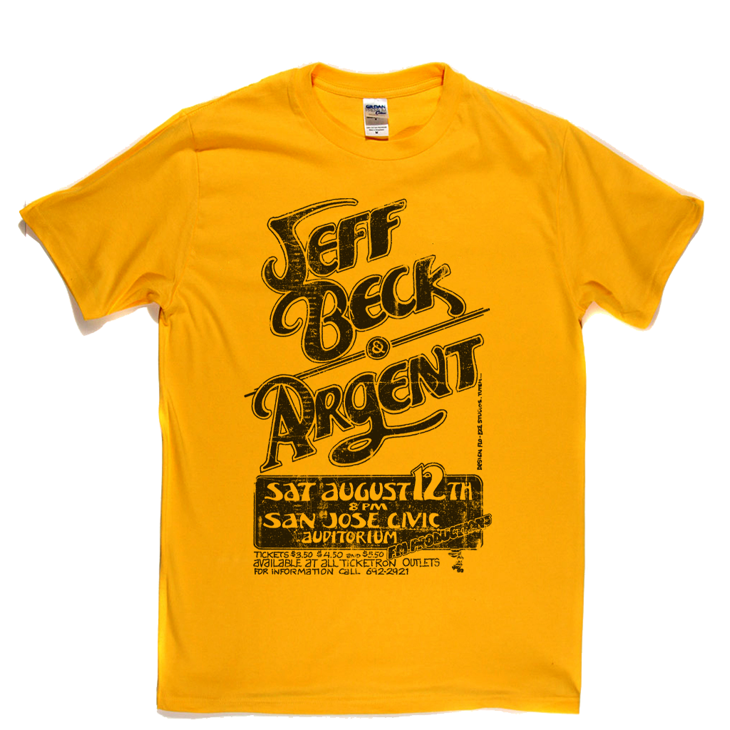 Jeff Beck Argent Gig Poster T-Shirt