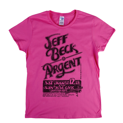 Jeff Beck Argent Gig Poster Womens T-Shirt