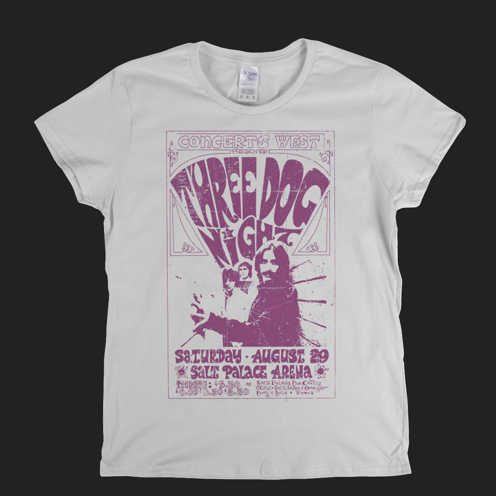 Three Dog Night Gig Poster Womens T-Shirt