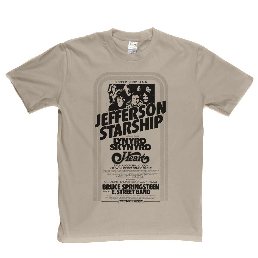 Starship Springsteen Skynyrd Heart Festival Poster T-Shirt