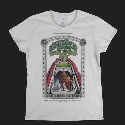 Janis Joplin Fillmore West Poster Womens T-Shirt