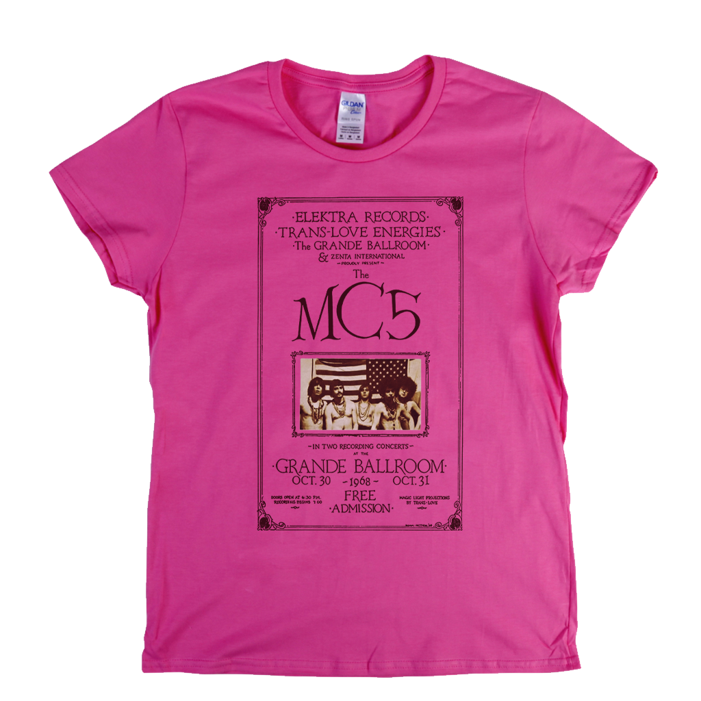 MC5 Grande Ballroom Poster Womens T-Shirt