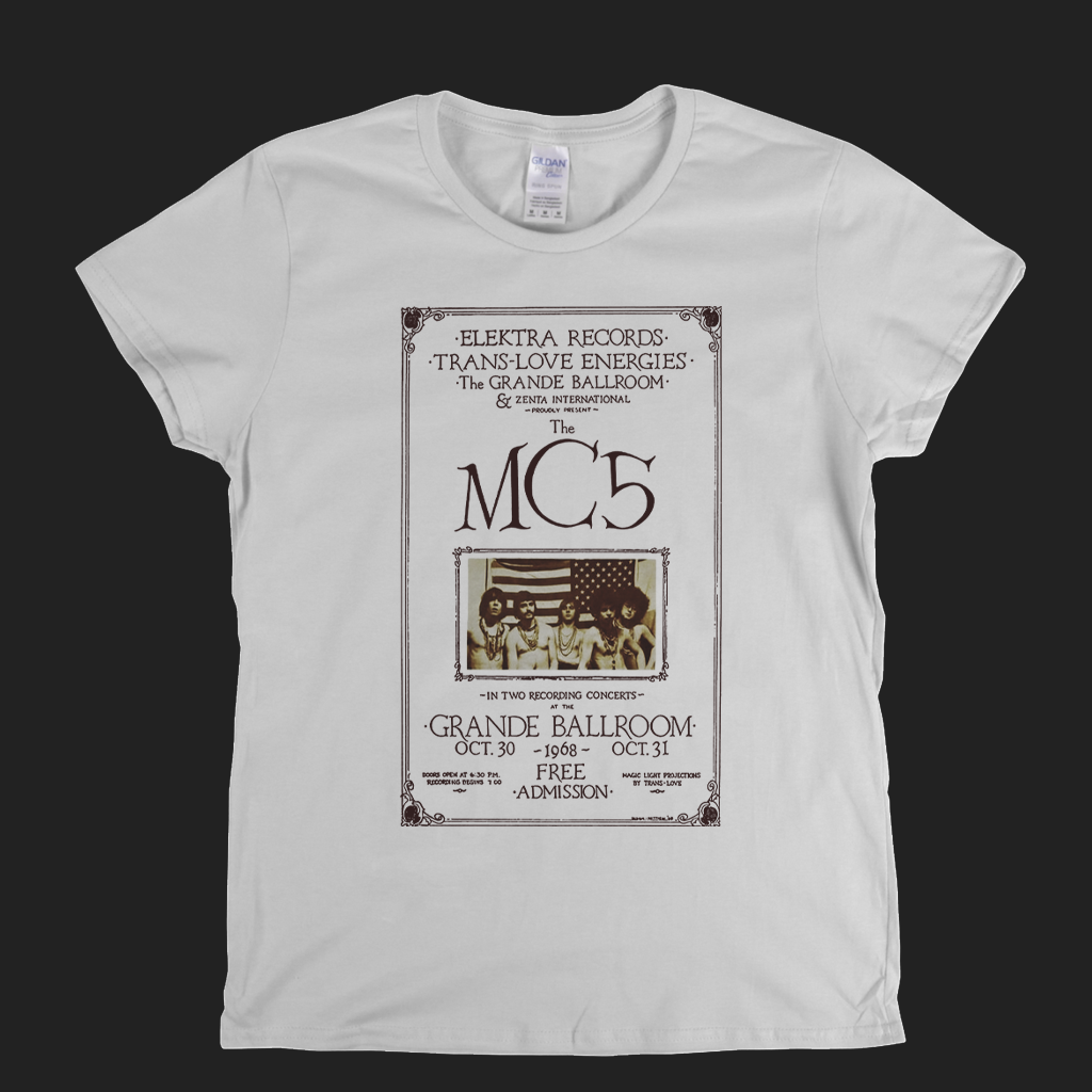 MC5 Grande Ballroom Poster Womens T-Shirt