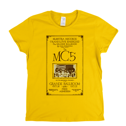 MC5 Grande Ballroom Poster Womens T-Shirt