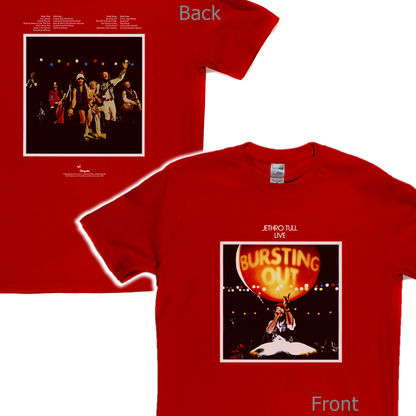 Jethro Tull Live Bursting Out Front And Back T-Shirt