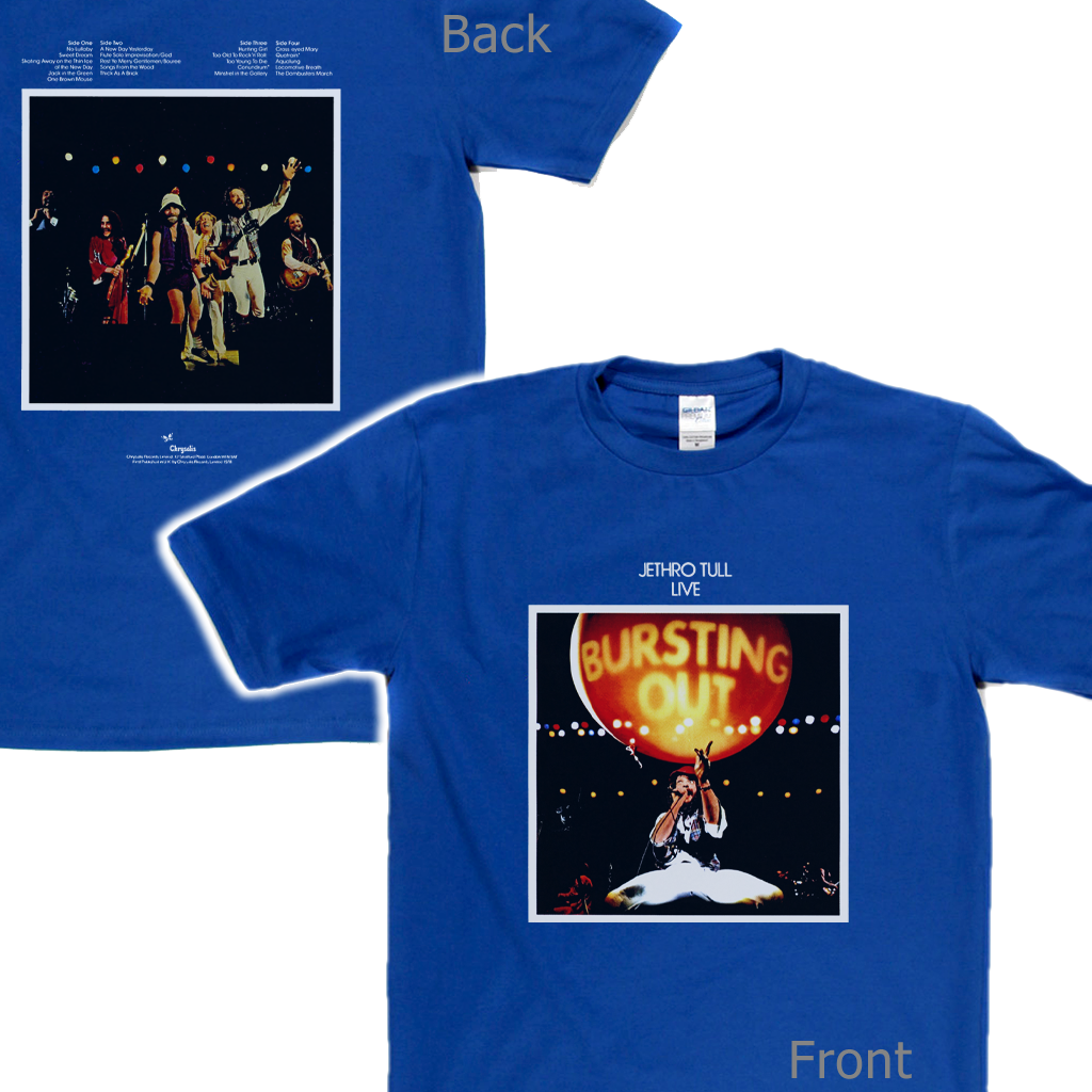 Jethro Tull Live Bursting Out Front And Back T-Shirt