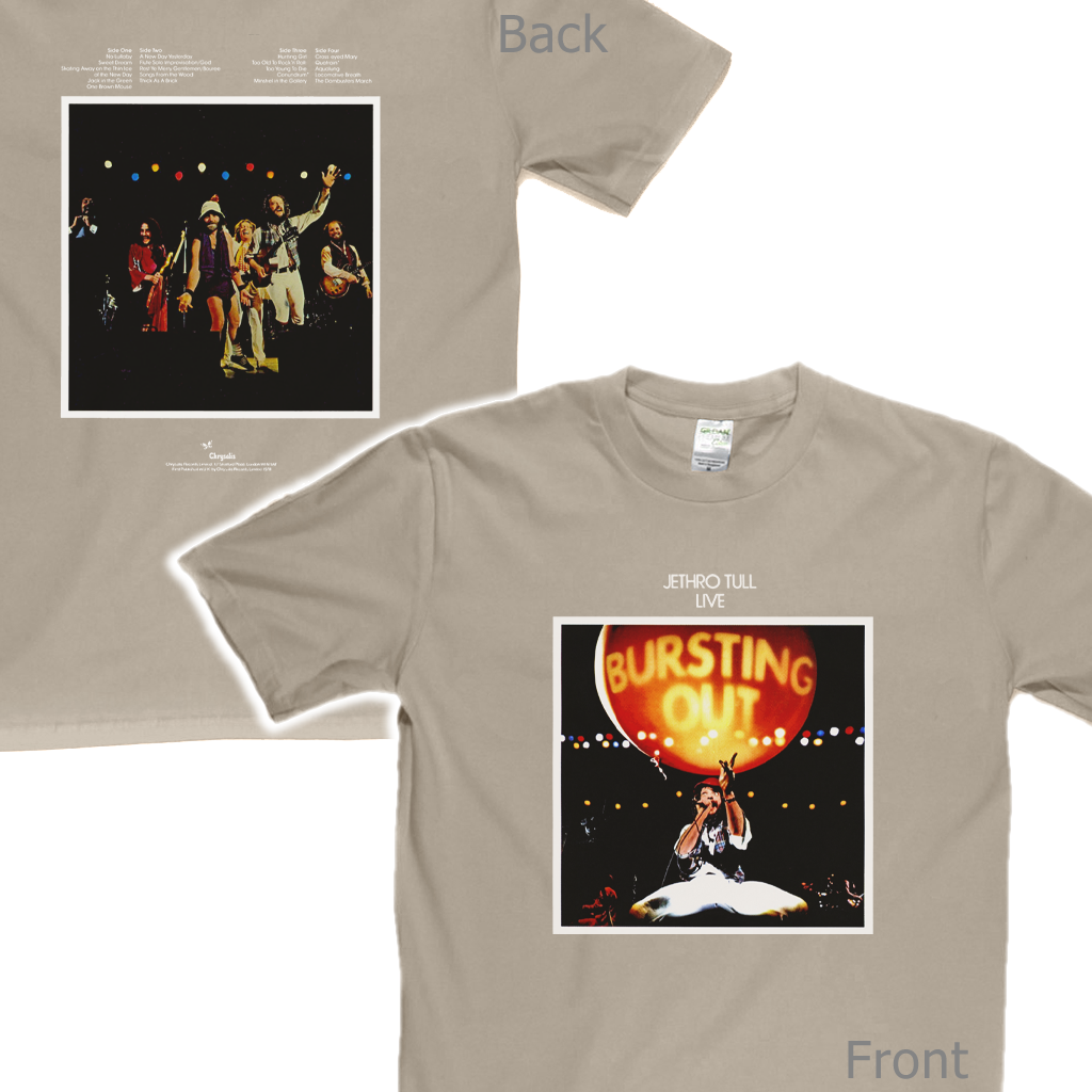 Jethro Tull Live Bursting Out Front And Back T-Shirt