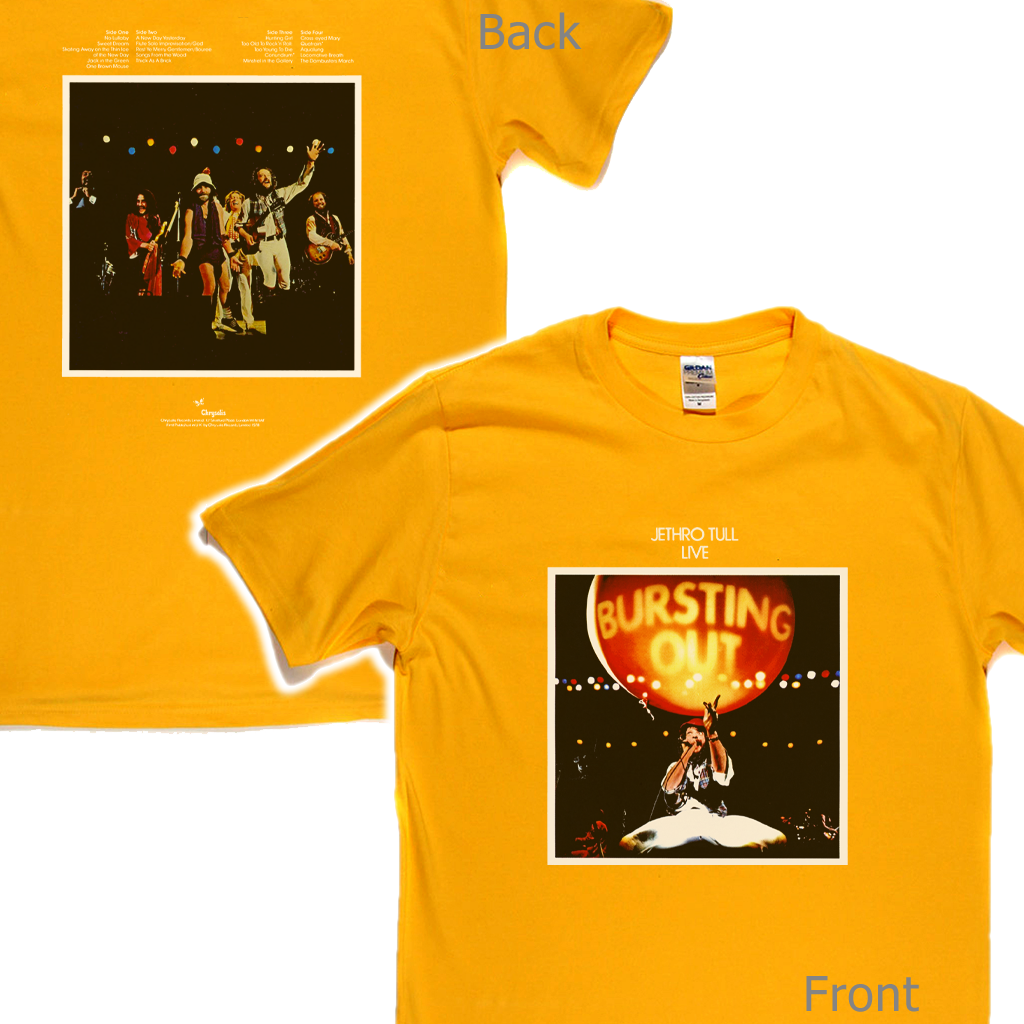 Jethro Tull Live Bursting Out Front And Back T-Shirt