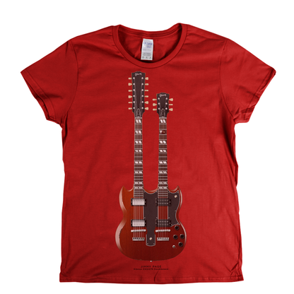 Jimmy Page Gibson Doubleneck Womens T-Shirt