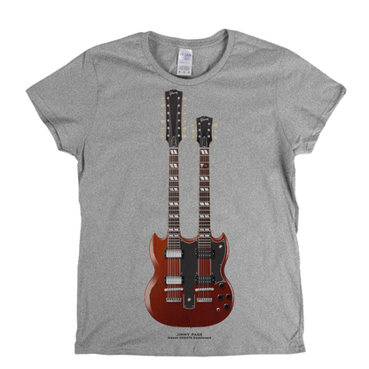 Jimmy Page Gibson Doubleneck Womens T-Shirt