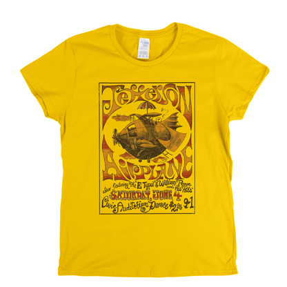 Jefferson Airplane Gig Poster Womens T-Shirt