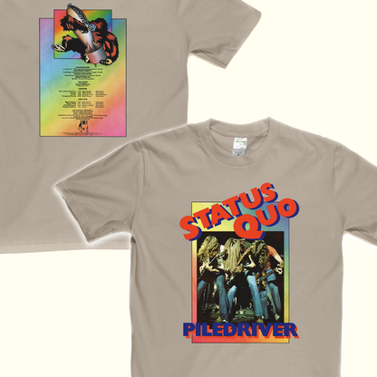 Status Quo Piledriver Front And Back T-Shirt