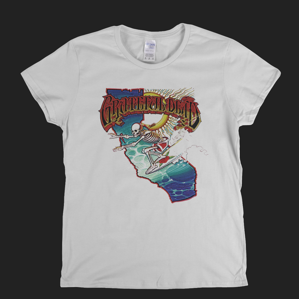 The Grateful Dead Skeleton Surfer Womens T-Shirt