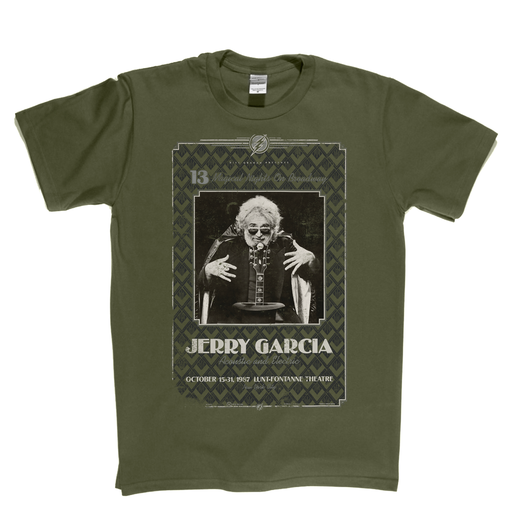 Jerry Garcia Acoustic & Electric Poster T-Shirt